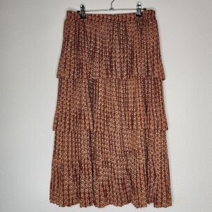 Anthropologie Comme Toi Tired Skirt L